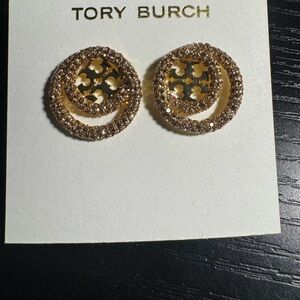 Tory Burch Gold and Silver Circle Earrings
